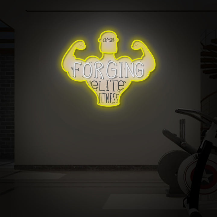 "Elite Fitness Crossfit" LED Neon Sign 2.0, Luminous UV Printed