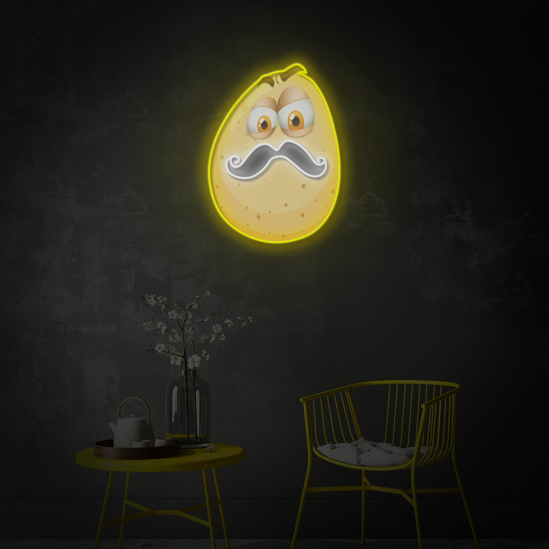 "Funny Potato" LED Neon Sign 2.0, Luminous UV Printed