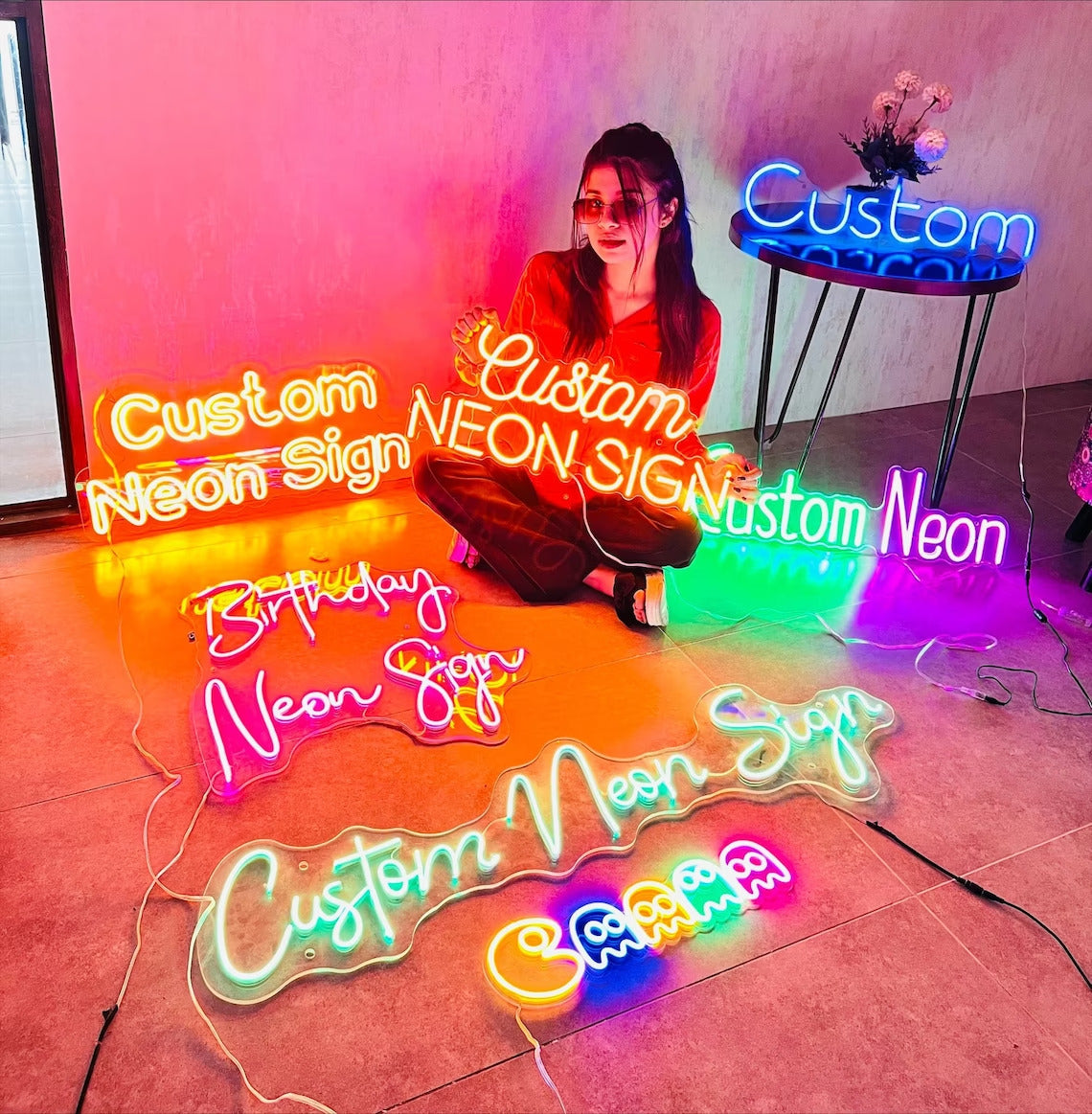 Custom Neon Sign, Personalized Neon Sign, Custom Wedding Neon Sign neon sign product image