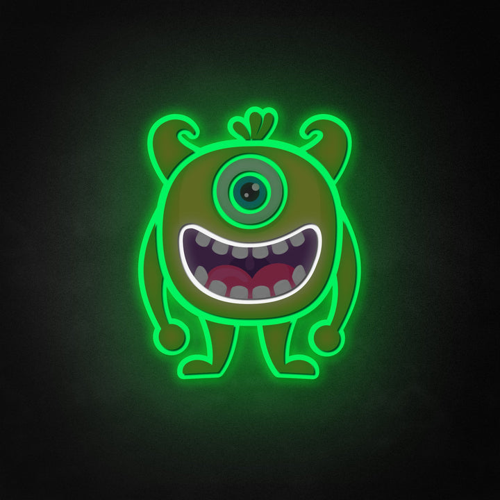 "One Eye Monster" Neon Like Sign