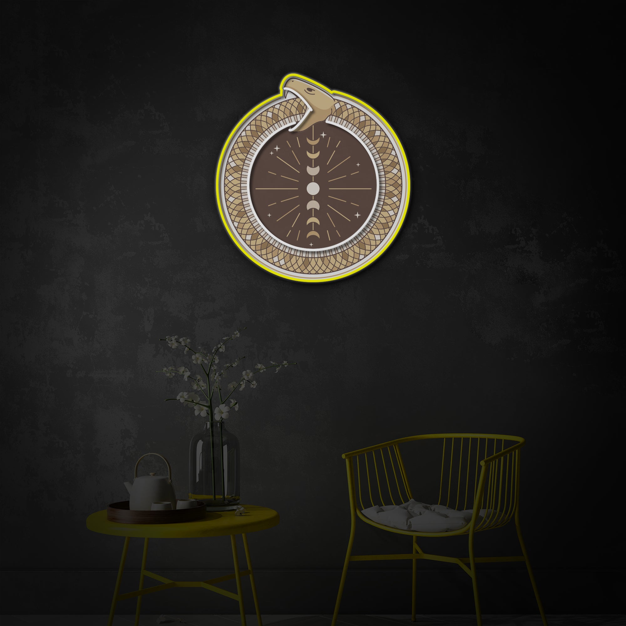 "Ouroboros" LED Neon Sign 2.0, Luminous UV Printed