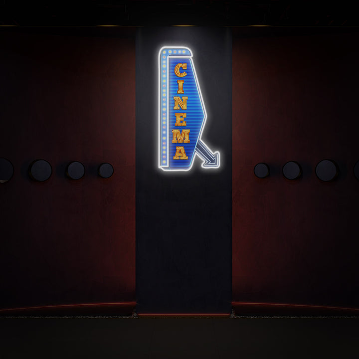 "Retro Cinema" LED Neon Sign 2.0, Luminous UV Printed
