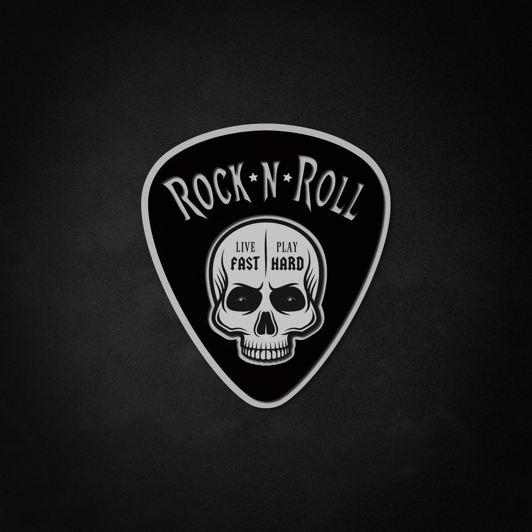 "Rock N Roll, Skull" Neon Like Sign