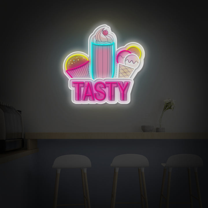 "Tasty Dessert" LED Neon Sign 2.0, Luminous UV Printed
