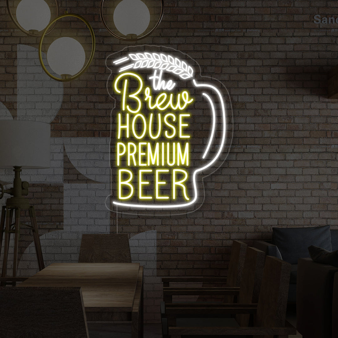"the Brew House Premium Beer Bar" Neon Sign